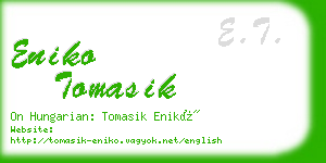 eniko tomasik business card